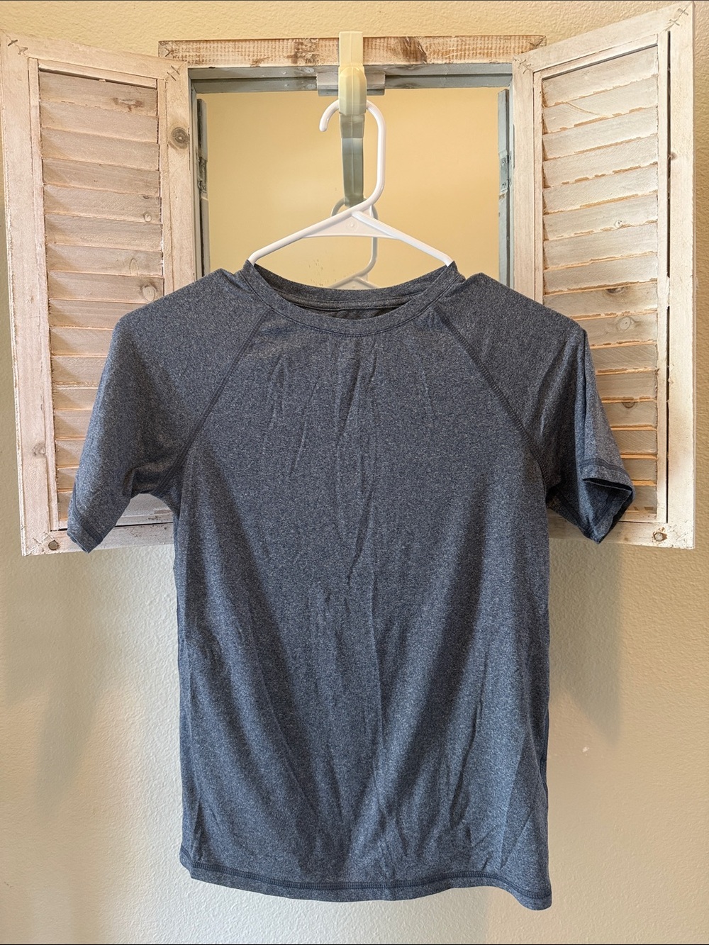 Kids Athletic Crew Neck Shirt - Blue-Gray
